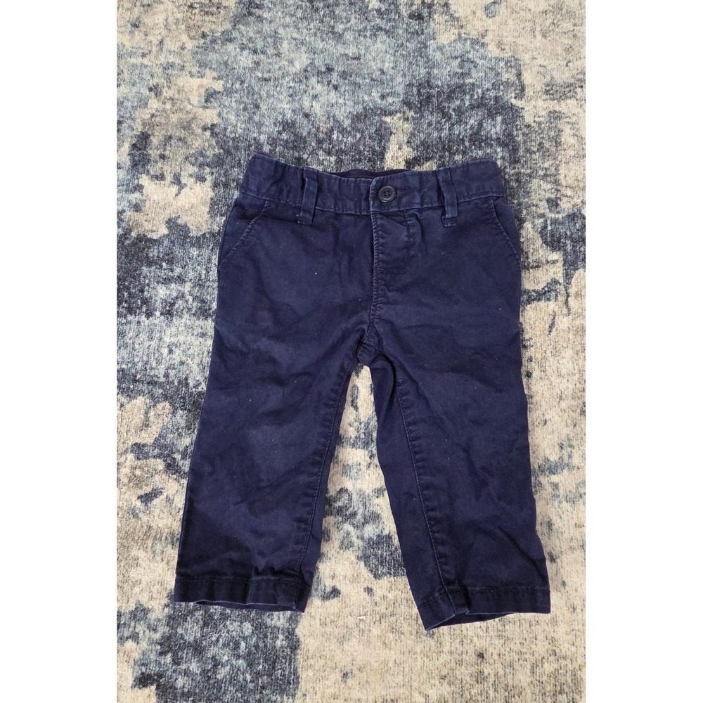 Baby Gap Navy Blue Chino Pants Boys 6-12 Months Straight Leg Trousers